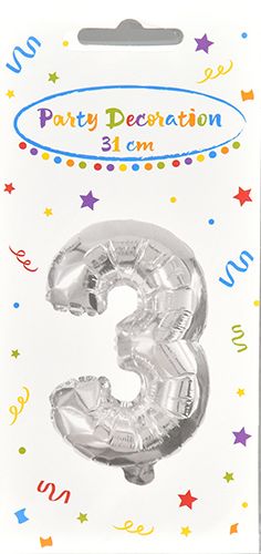 Folioilmapallo numero 3, 1 kpl