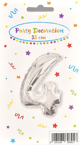 Folioilmapallo numero 4, 1 kpl