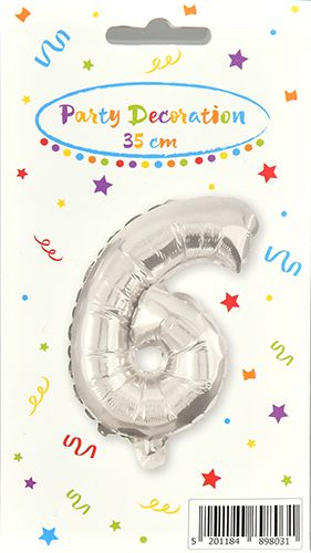 Folioilmapallo numero 6, 1 kpl