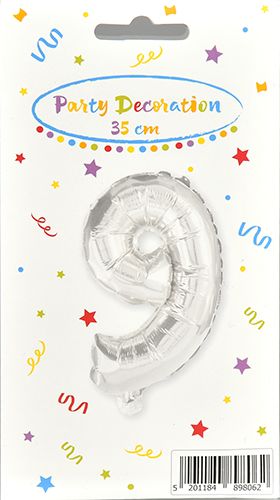 Folioilmapallo numero 9, 1 kpl