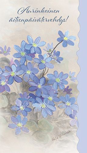 2-osainen äitienpäiväkortti Syöpäsäätiö Roosa nauha