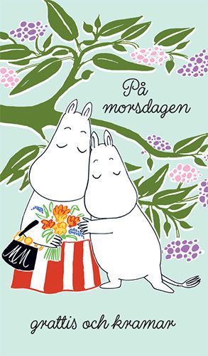 2-osainen äitienpäiväkortti ruotsinkielinen Muumi