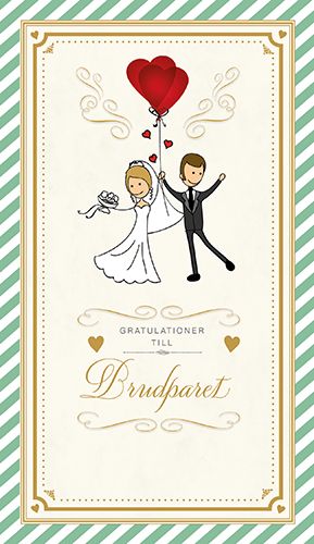 2-osainen hääkortti ruotsinkielinen