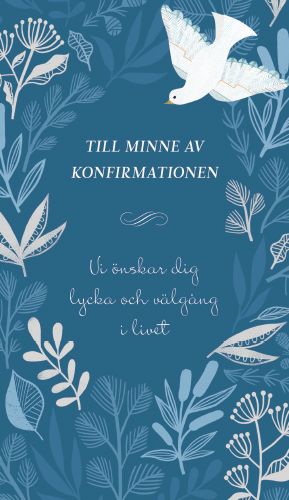 2-osainen rippikortti ruotsinkielinen