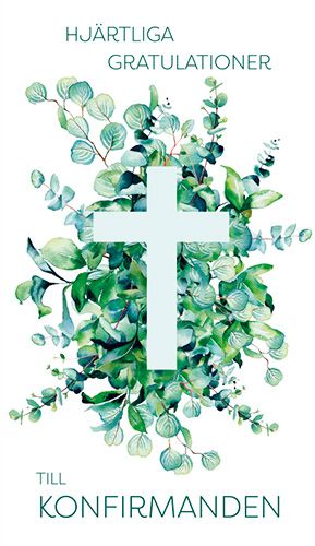 2-osainen rippikortti ruotsinkielinen