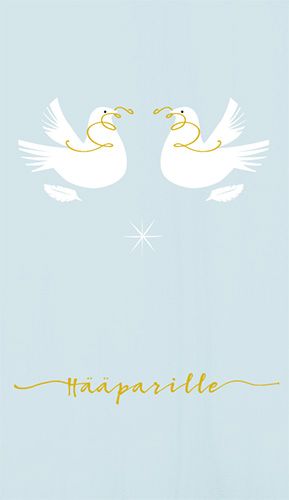 2-osainen hääkortti