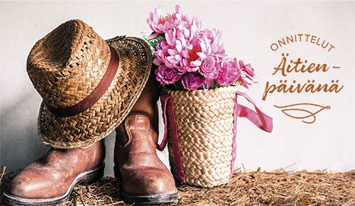 2-osainen äitienpäiväkortti