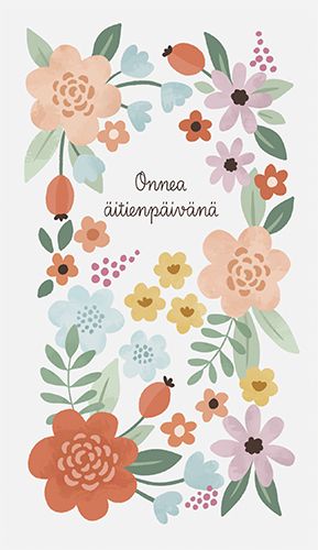 2-osainen äitienpäiväkortti Bedaprint