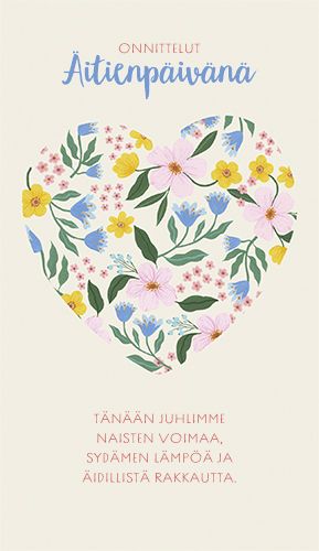 2-osainen äitienpäiväkortti Iisa Nuorttila