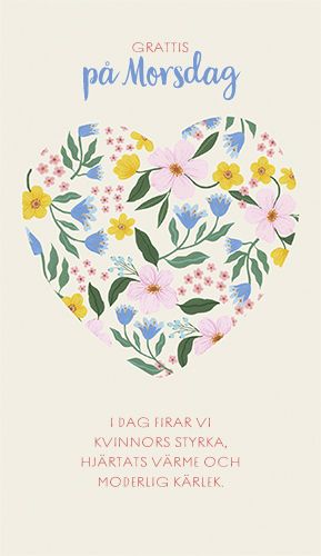 2-osainen äitienpäiväkortti ruotsinkielinen Iisa Nuorttila