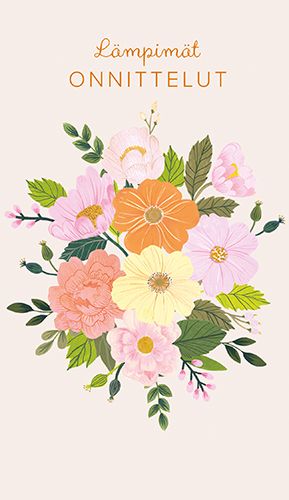 2-osainen onnittelukortti Iisa Nuorttila