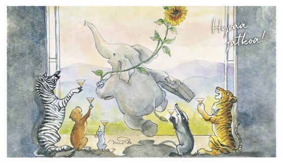 2-osainen kortti  läksiäiset