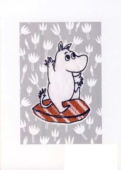 2-osainen  kangasmerkkikortti Muumi