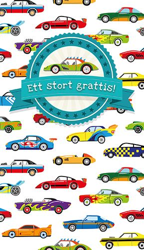 2-osainen lasten onnittelukortti ruotsinkielinen