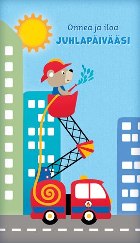 2-osainen lasten onnittelukortti