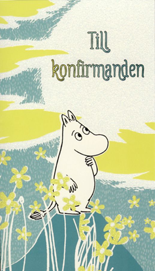 2-osainen rippikortti Muumi ruotsinkielinen