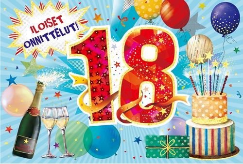 2-osainen onnittelu 18v