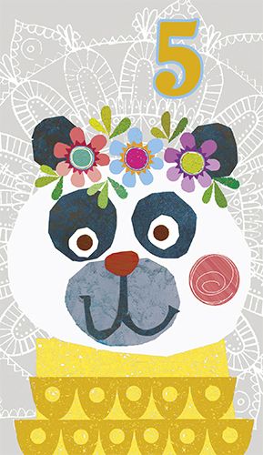 2-osainen onnittelukortti 5v