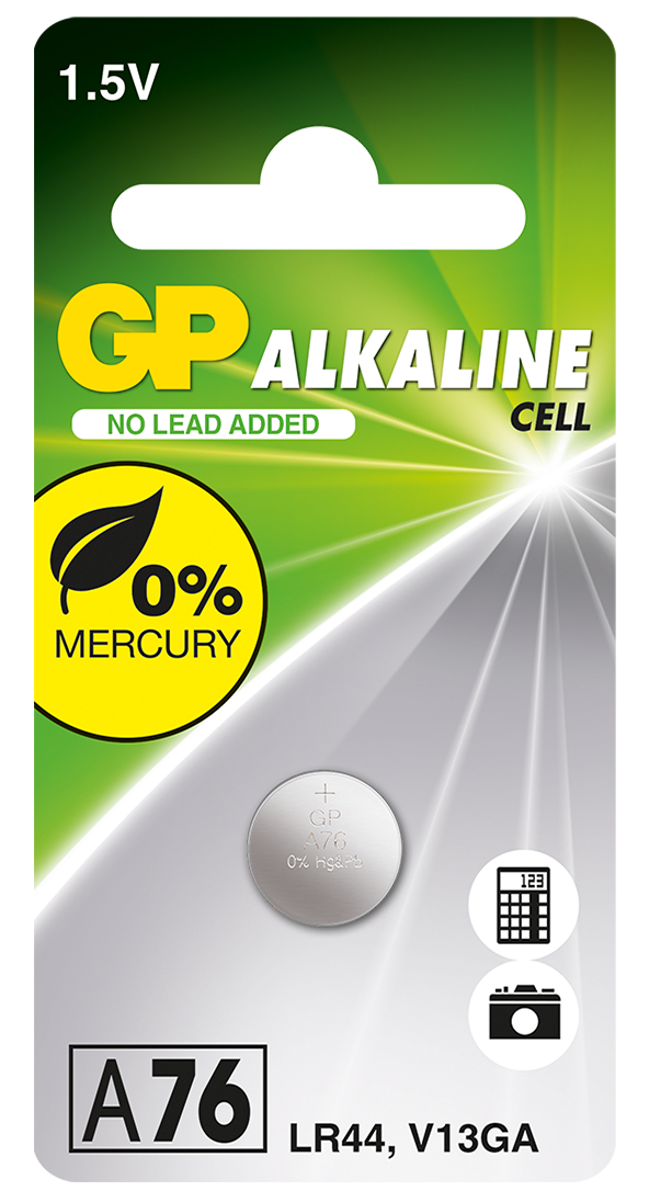 GP Alkali nappiparisto 76A/LR44 1 kpl